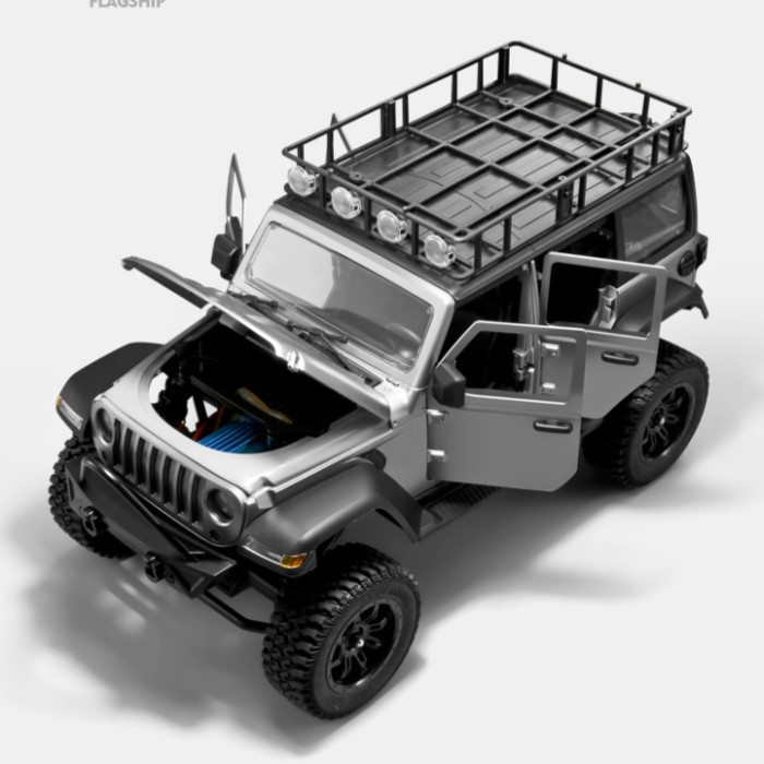 Auto RC Cingolata Jeep Wrangler MN128 Scala 1:12 | 4WD Fuoristrada Elettrico Con Luci LED | Ready-to-Run - Foto 4