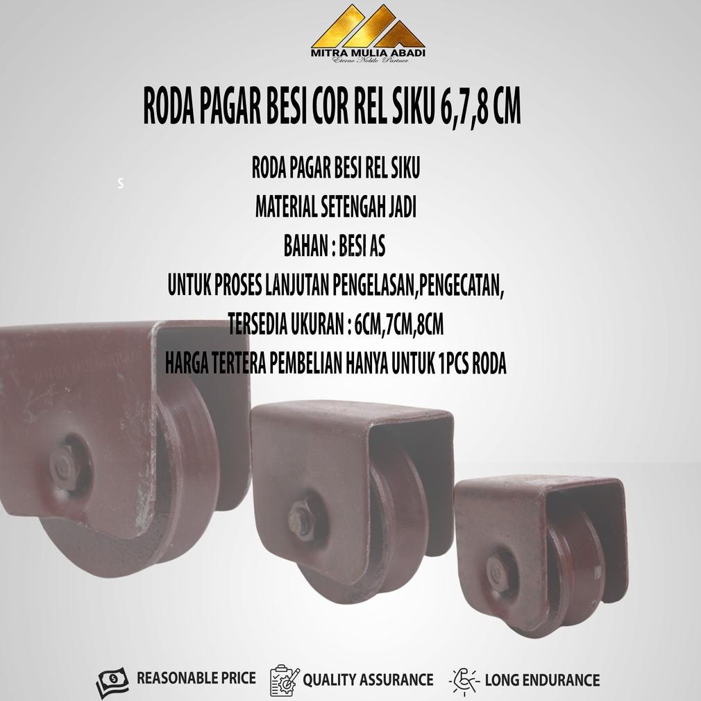 Jual Full Discount Roda Pagar Besi As Super Rel Siku Roda Pagar Besi Gerbang Pintu Besi Tetap 0570