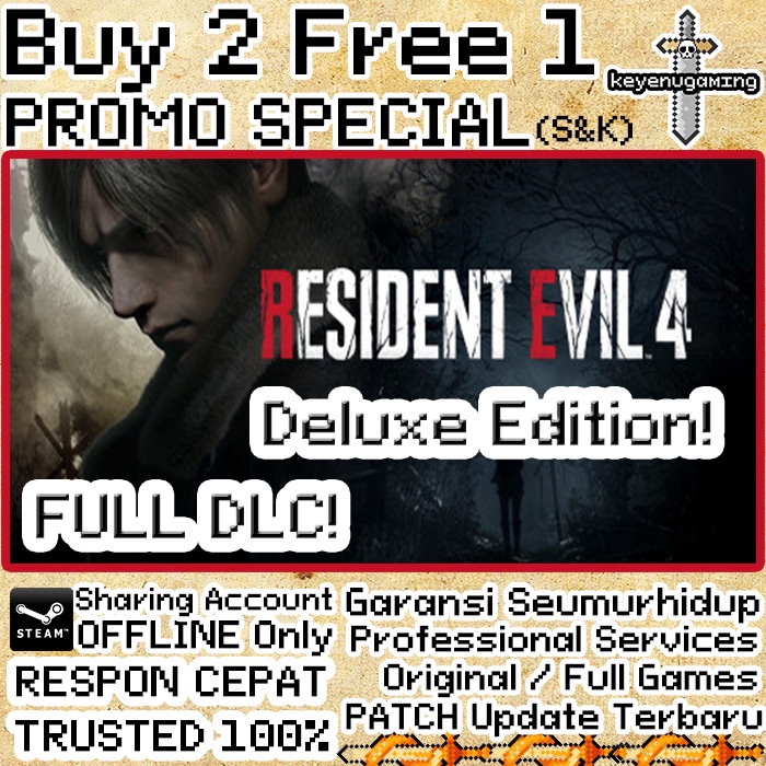 Jual Resident Evil 4 Deluxe Edition PC FULL DLC - Buy 2 Get 1 GAME ...