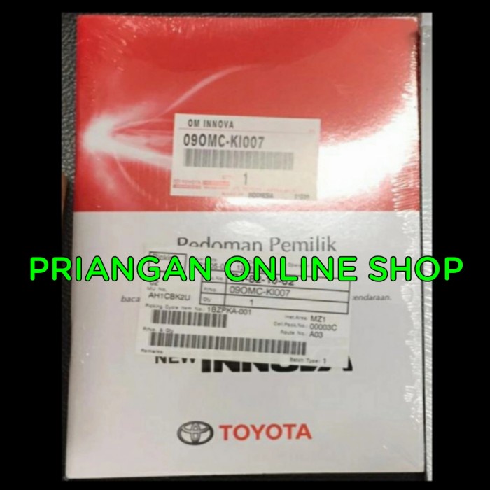 Jual Buku Pedoman Manual Book Toyota Innova Shopee Indonesia