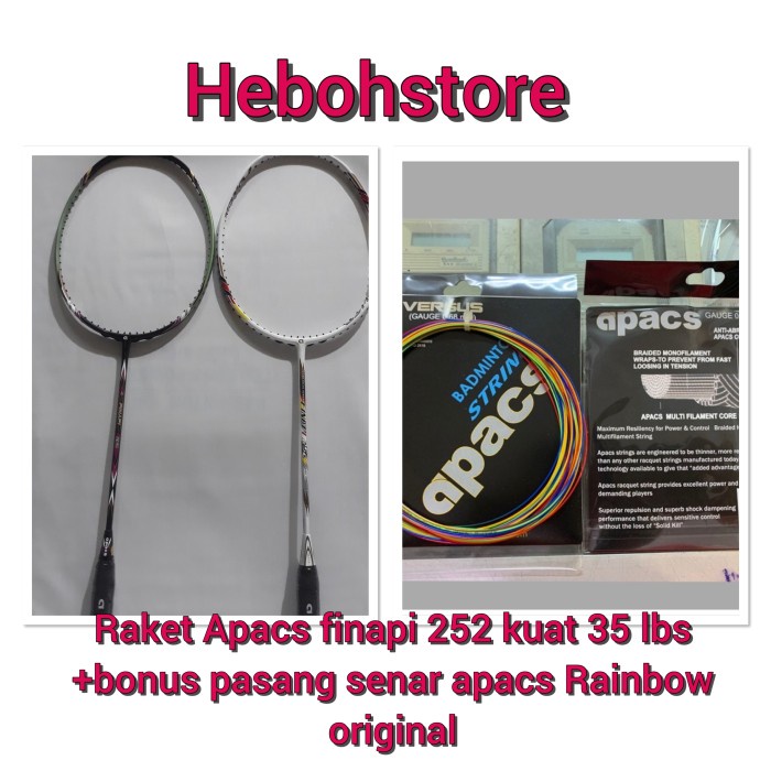 Jual Raket Badminton Apacs Finapi 252 +Pasang Senar Apacs Rainbow ...