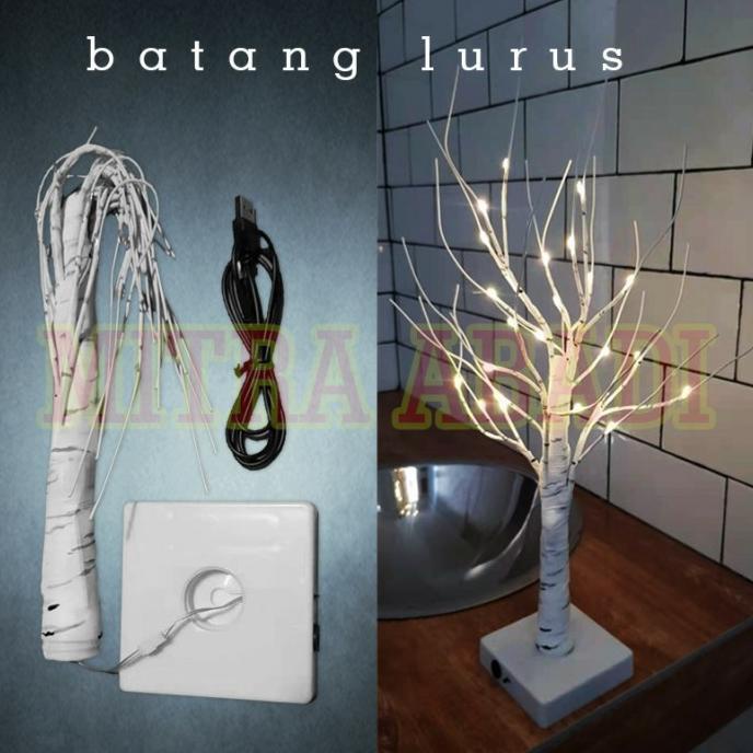 Jual Dekorasi Lampu Tidur / Meja Ranting Pohon LED / Simulation Birch ...