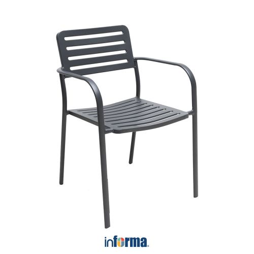 Jual Informa Navoiy Kursi Berlengan AbuAbu Tua Arm Chair Cafe