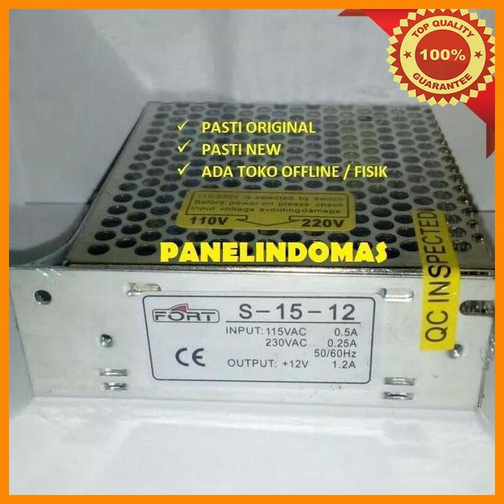 Jual (pane) power supply s-15-12 / s1512 1,3a 12vdc fort | Shopee Indonesia