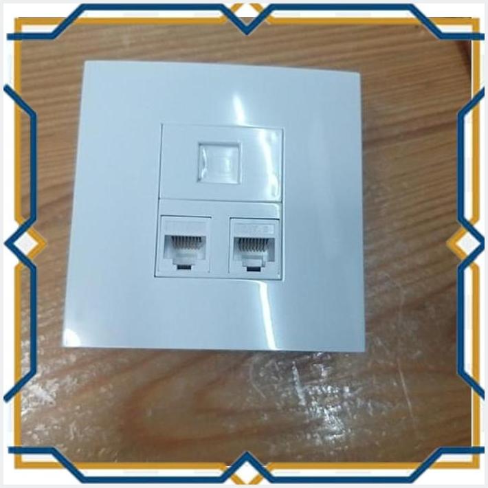 Jual [GPD] STOP KONTAK DINDING LAN RJ45 3 PORT | Shopee Indonesia