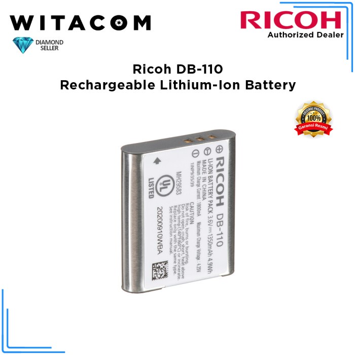 Jual Ricoh Db Rechargeable Lithium Ion Battery For Ricoh Gr Iii Murah Dan Terbaik Shopee