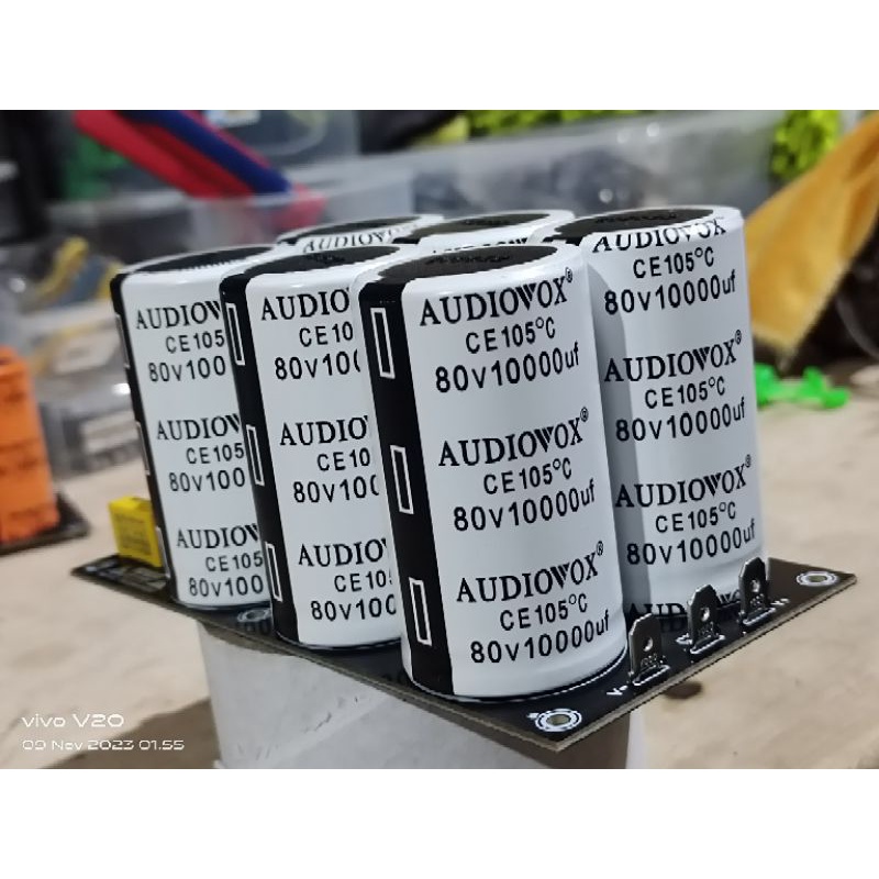 Jual KIT PSU 6 ELCO 80V 10000UF AUDIOVOX psu simetris untuk power ampli