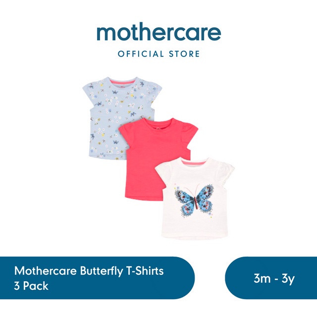 Mothercare 2 Pack Butterfly T-Shirts