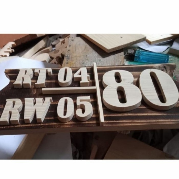 Jual Papan Kayu Alamat Nomor Rumah Rt Rw | Shopee Indonesia