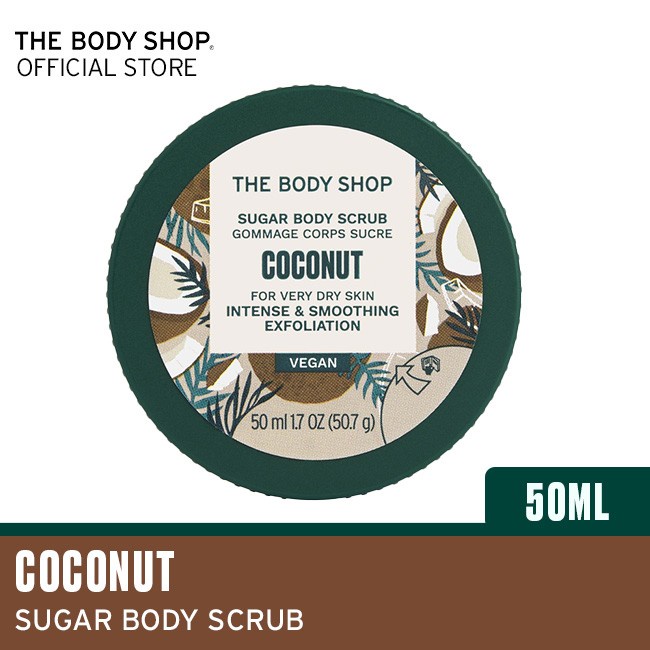 Jual The Body Shop Coconut Exfoliating Cream Body Scrub 50ml Shopee