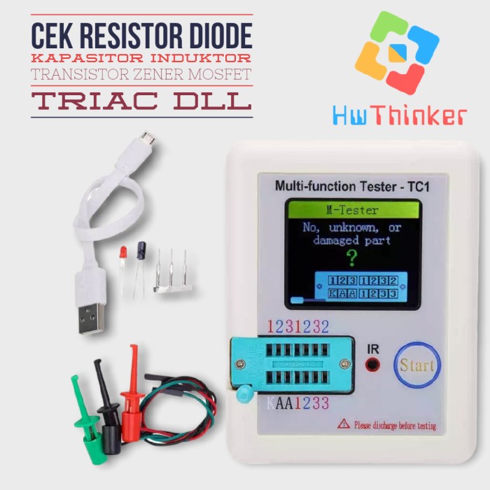 Jual MultiFunction Tester TC1 LCR ESR Meter Transistor Zener Kapasitor