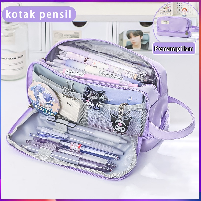 Jual kotak pensil Jumbo Pencil Cases Large Capacity Pencil Bag Pouch ...