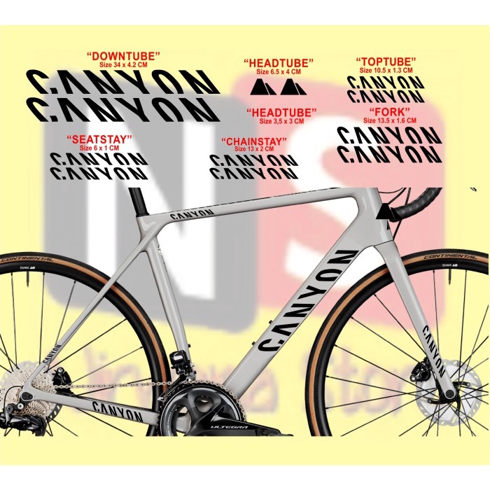 Jual Stiker Canyon Sticker Decal Sepeda Downhill Mtb Roadbike | Shopee ...