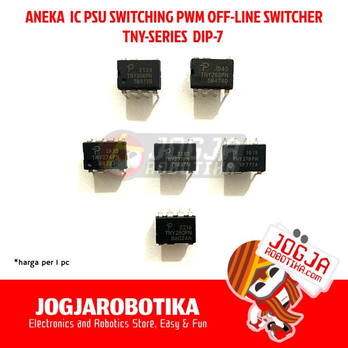Jual !!!!!!] ANEKA IC SWITCHING PSU PWM OFF-LINE SWITCHER DIP-7 TNY ...