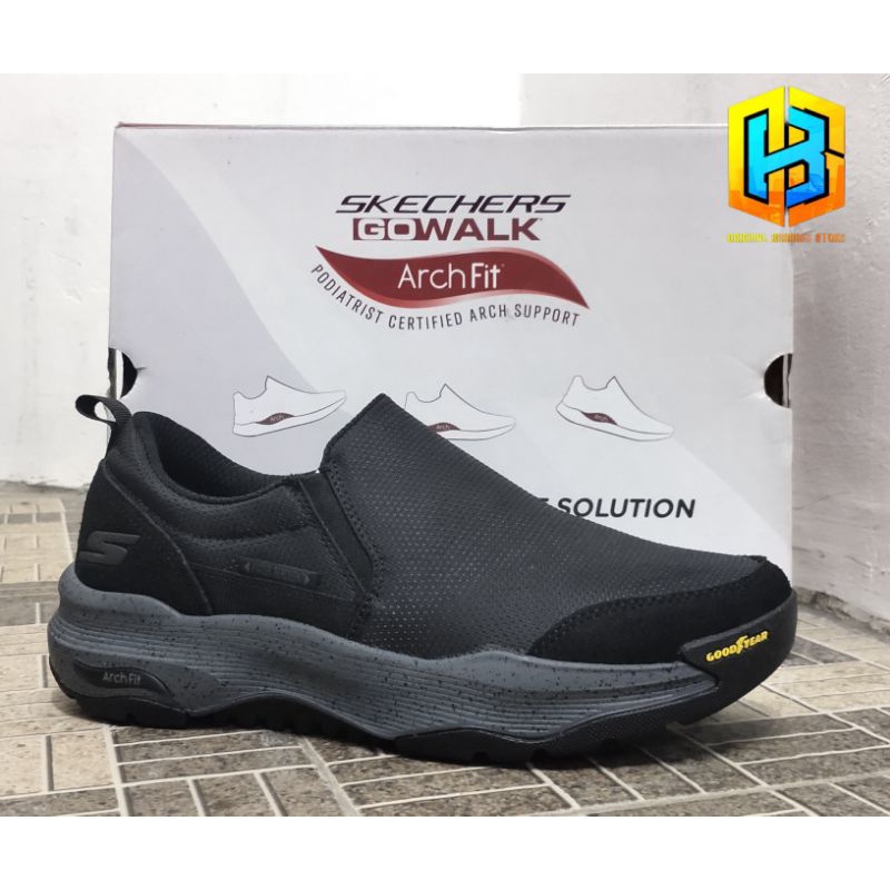 Jual Skechers Go Walk Arch fit Outdoor / Outsole Goodyear (216461BKGY
