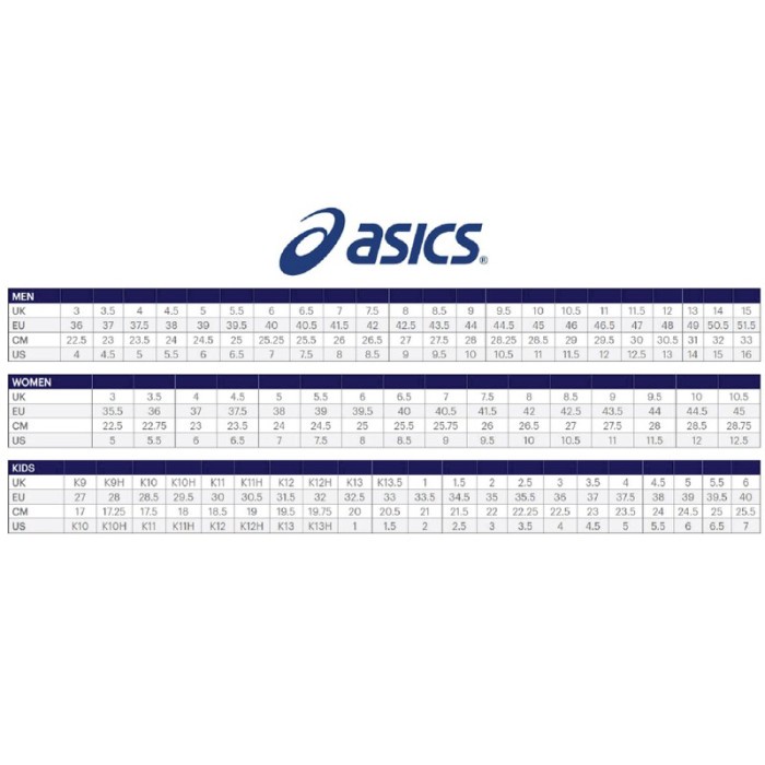 Jual Asics Shoe Sizing Guide Shopee Indonesia