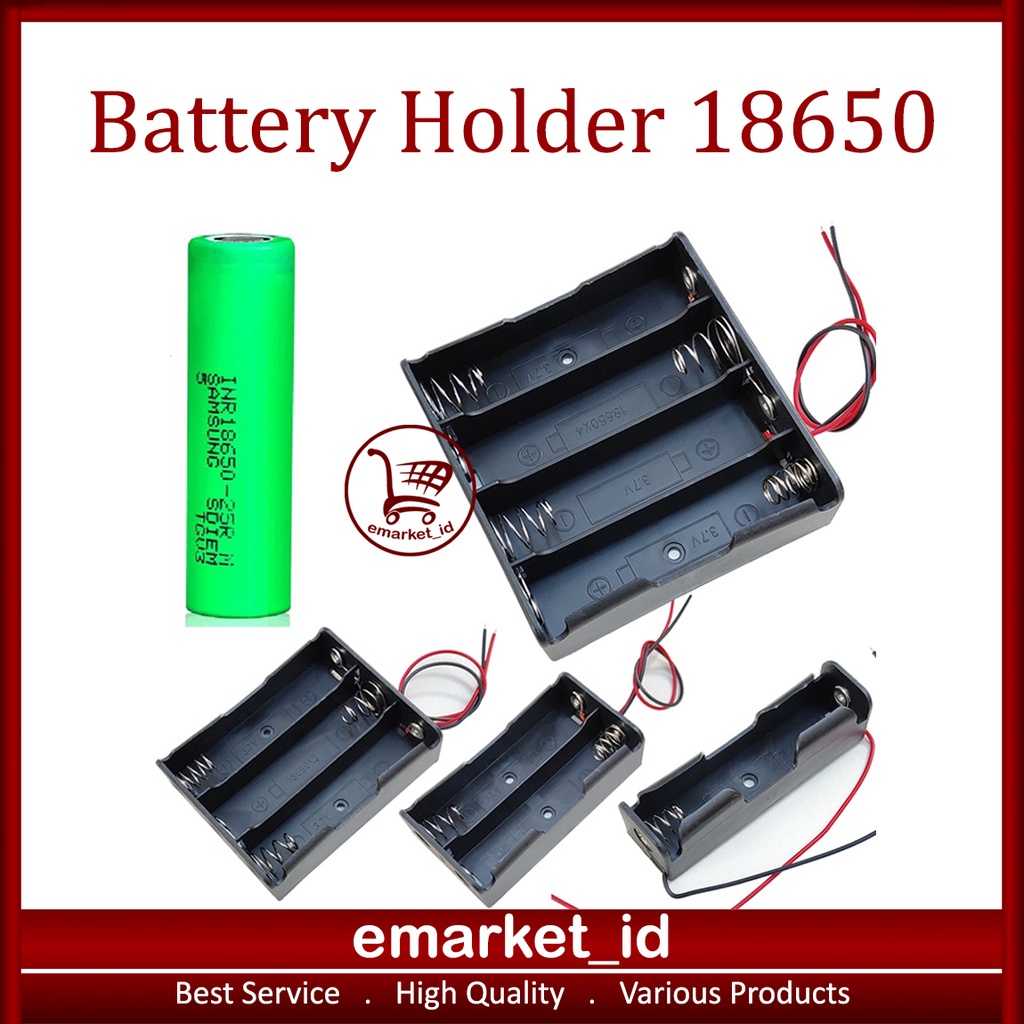 Jual Case Battery Holder / Tempat Kotak Box Dudukan Baterai 18650 LI ...