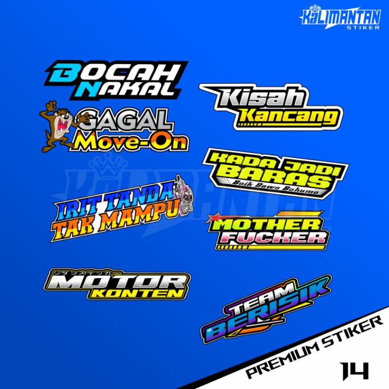 Jual Stiker Sticker Premium Graftac Sticker Racing Kata Kata Viral Pack