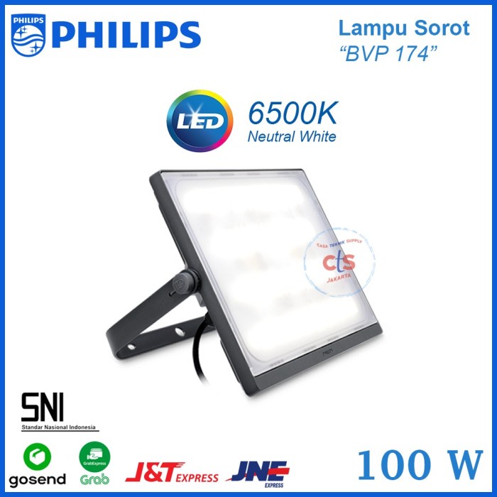 Jual Lampu Sorot Led Philips Bvp174 Flood Light 100 Watt Putih Terlariss Shopee Indonesia 6793