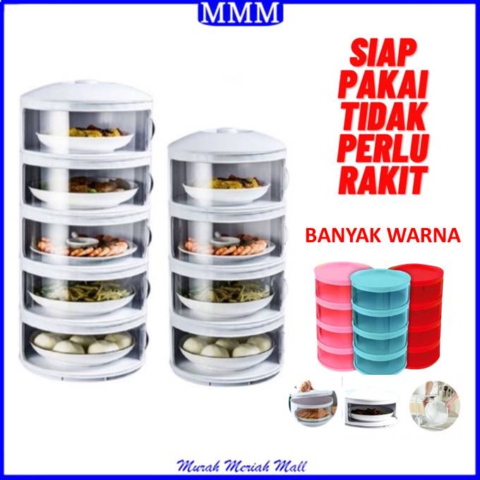 Jual MMM Rak Tudung Saji Susun Penutup Penyimpanan Masakan Portable ...