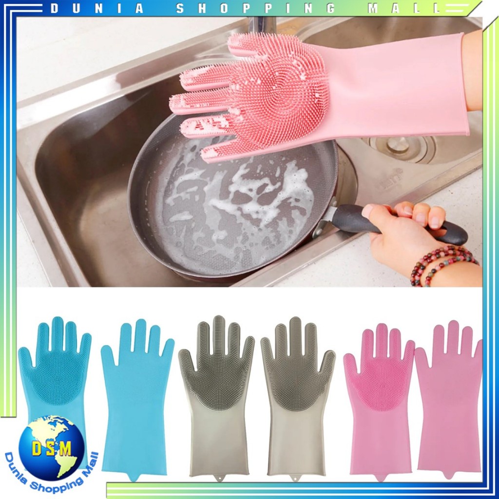 Jual DSM Sarung Tangan Cuci Piring Bahan Silicon Sarung Tangan