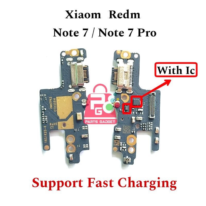 Konektor Charger Xiaomi Redmi Note Pro With Ic Pro Pcb Board Usb Papan  Cas Mic