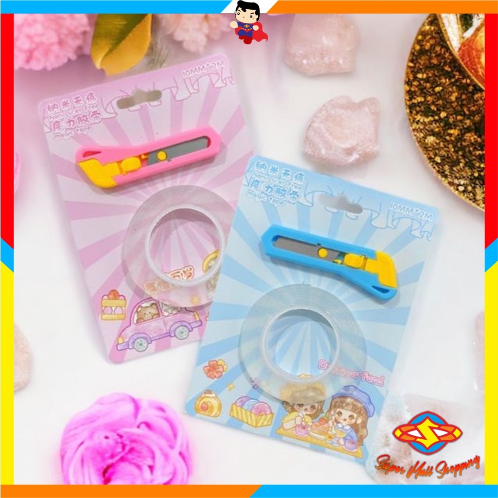 Jual SMS Cutter Mini Portable Dan Double Tape Gel 2 In 1 Kater Kecil ...