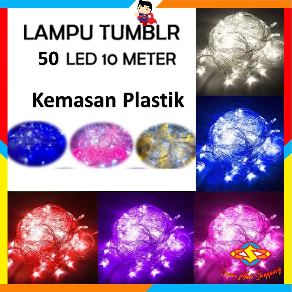 Jual Sms Lampu Tumbler Lampu Hias Natal Lampu Tumblr 10 Meter 50 Led