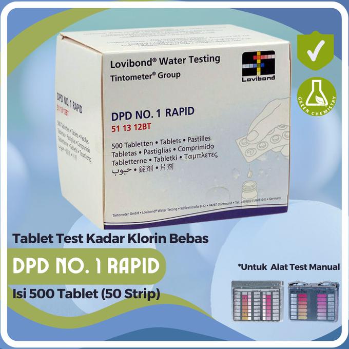Jual Refill Pool Test Kit Chlorine Lovibond Dpd No.1 Rapid For Test Kit