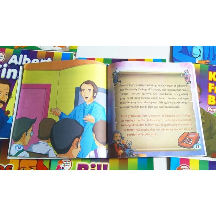 Jual Buku Cerita Anak Bergambar Seri Tokoh Dunia Penemu Bilingual ...