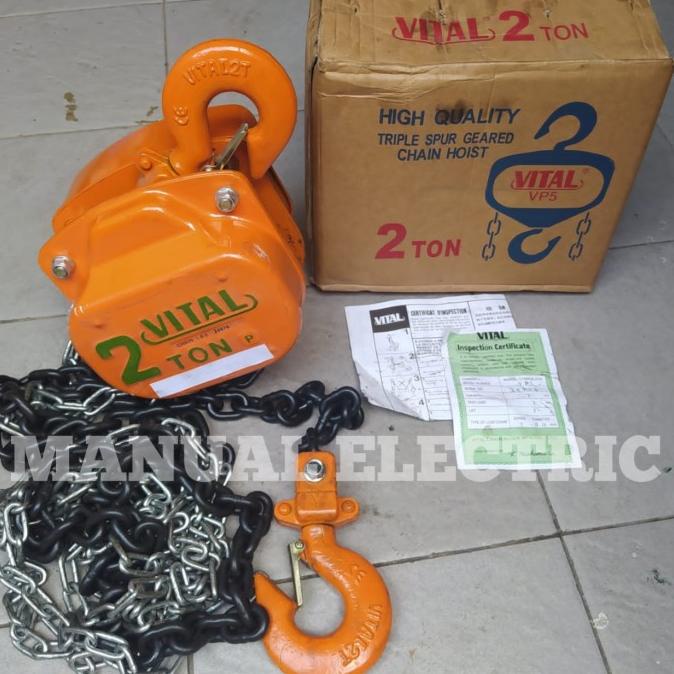 Jual Sale!!Chain Block Vital 2 Ton X 3 M Alat Angkut Barang Vp5 Made In