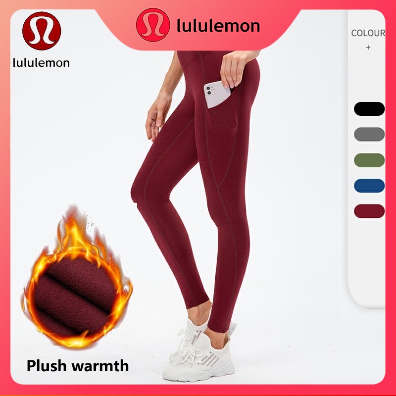 Jual LuLuLemon ® Plush Yoga women's pants have pockets to keep warm and