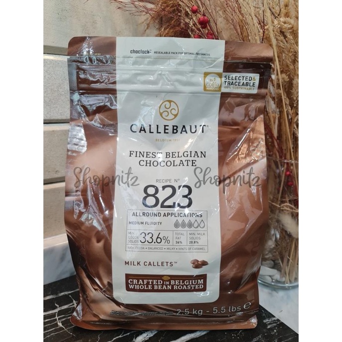 Jual Callebaut 823 2,5 Kg Milk Chocolate Cokelat Coklat Couverture 33,6 ...