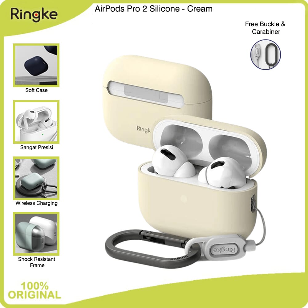 Jual Ringke AirPods Pro 2 Silicone Cream Anti Crack Slim