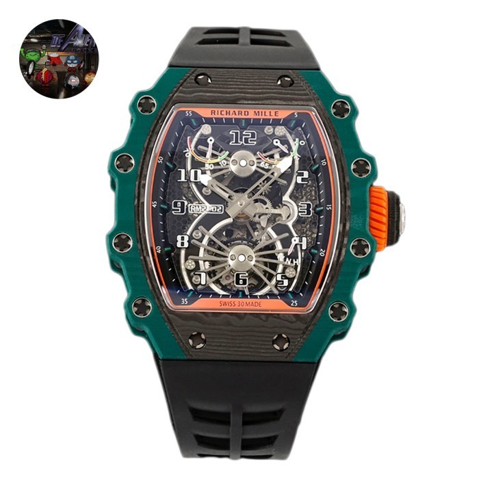 Ori Jam Rm 21 02 Tourbillon Aerodyne On Black Rubber Strap Terbaru