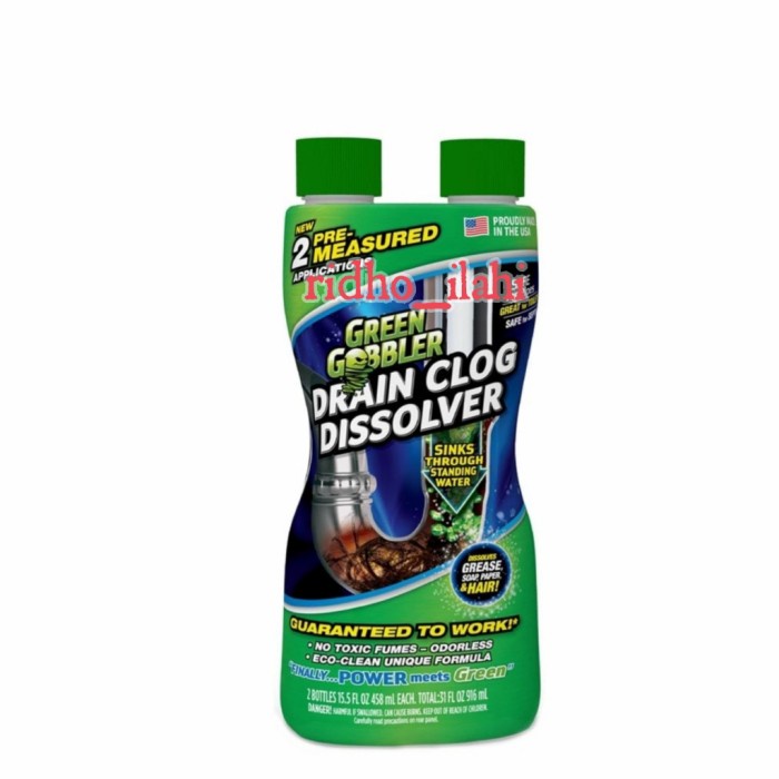 Jual COD Green Gobbler Drain Clog Dissolver Cairan Pembersih Air 916Ml ...