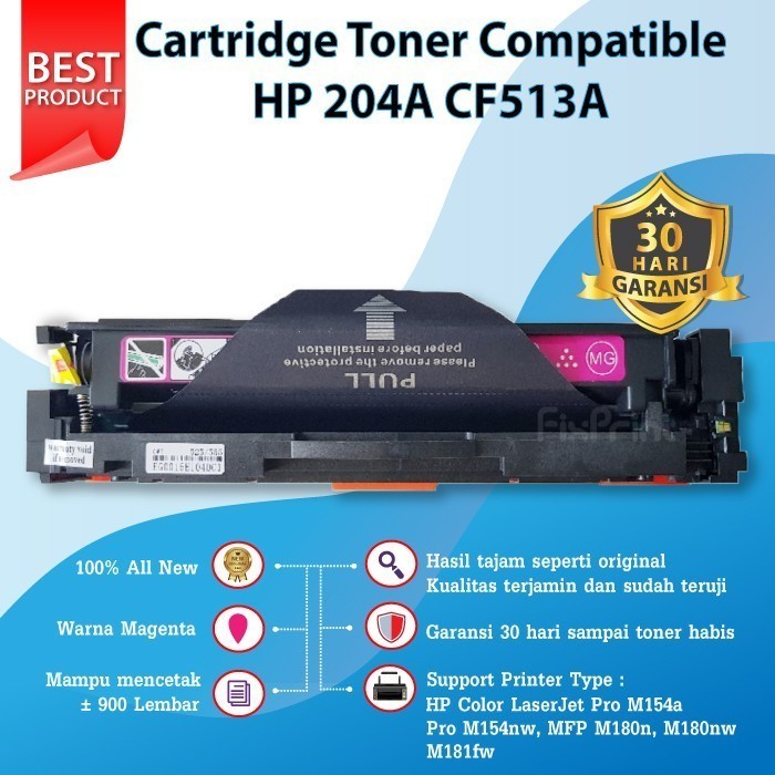 Jual Cartridge Toner Compatible 204A Cf511A Laserjet Pro M154A M154Nw ...