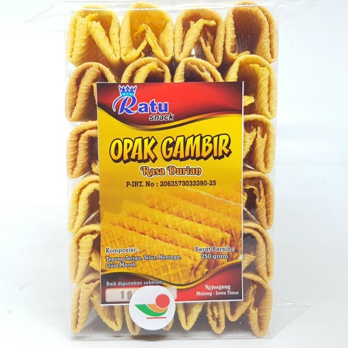 Jual _^_^_^] RATU OPAK GAMBIR 250gr KERIPIK RASA DURIAN NANGKA PISANG ...