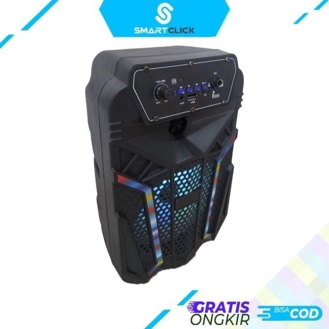 Jual var Speaker Bluetooth Karaoke Portable Extra Bass Free Microphone ...