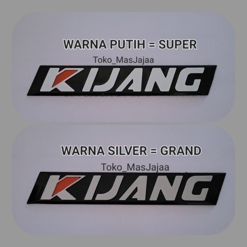 Jual Logo Emblem Tulisan Kijang Emblem Kijang Super Putih Emblem Kijang Grand Silver