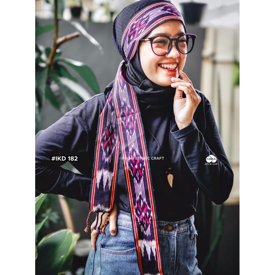 Jual Best Ikat Kepala Tenun Etnik Dayak Kalimantan Awan Ethnic Craft