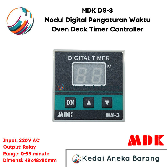 Jual READY MDK Modul Digital Timer Oven Deck Controller DS-3 220V AC ...
