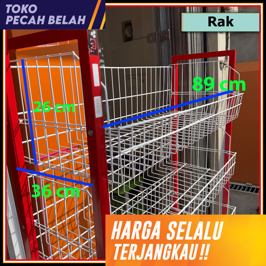 Jual Rak Ciki Besi/ Rak Serbaguna Mini Market / Rak Display Roda Susun ...