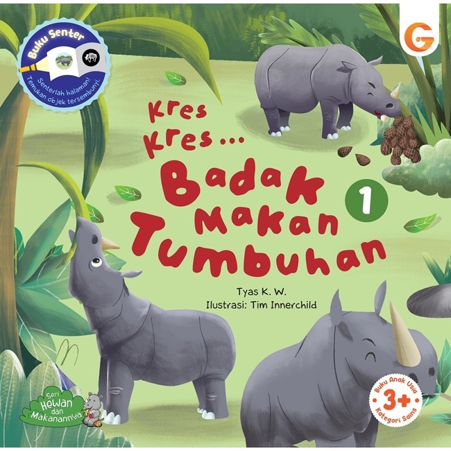 Jual Seri Hewan Dan Makanannya Kres Kres.. Badak Makan Tumbuhan