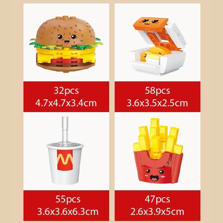 Jual [MAINAN] Block City- 4 IN 1 Fastfood Nano Block SERI FAST FOOD ...