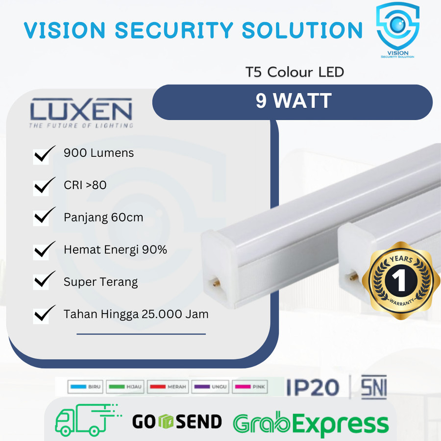 Jual Luxen LED Tube Light T5 Colour 9 Watt | Shopee Indonesia