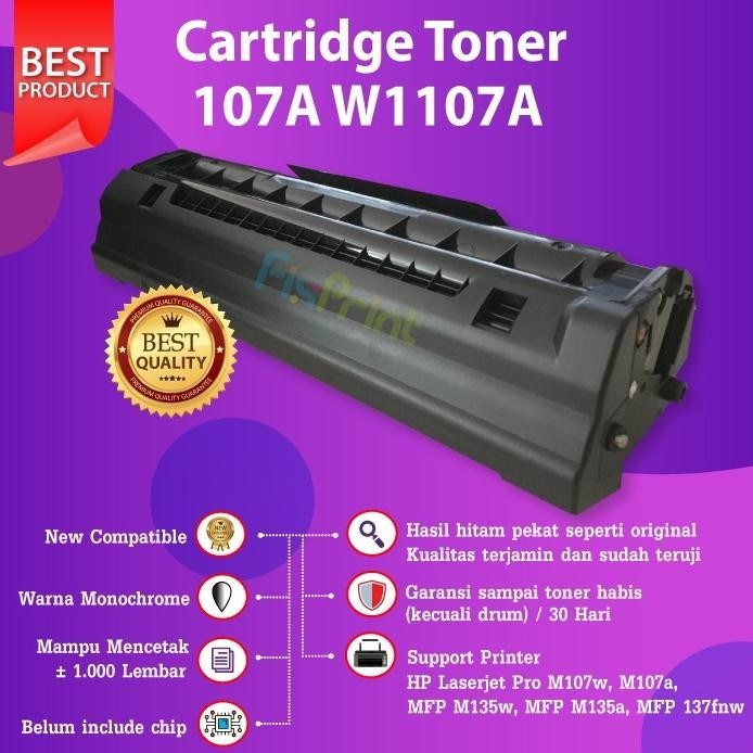 Jual Murrrmerrr Cartridge Toner Compatible Printer HP 107A 107W W1107A ...