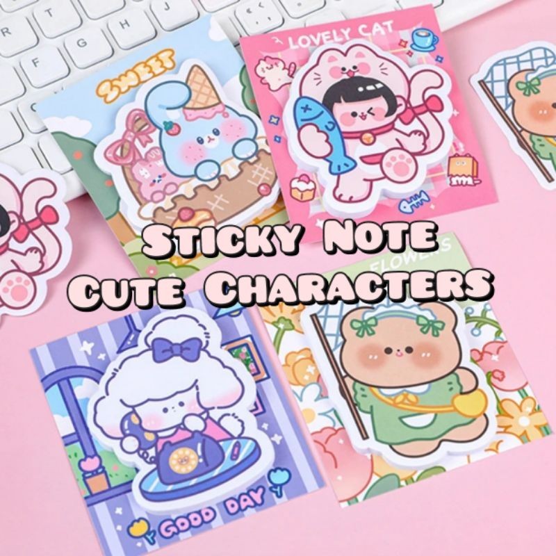 Jual Sticky Note / Memo Tempel Cute Characters | Shopee Indonesia