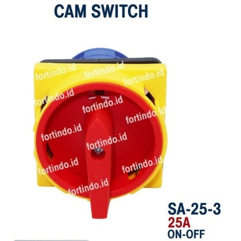 Jual Cam Switch SA-25-3 25A ON OFF MERK FORT Saklar Putar Change Over ...