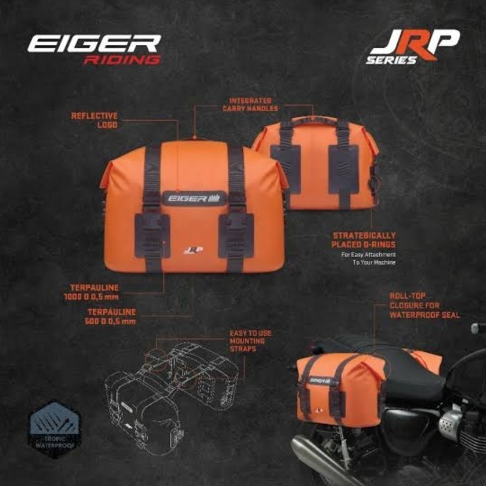 Jual EIGER 4348 TRAX 1.1 SIDE BAG BLK tas touring pesepeda motor sepasang Shopee Indonesia
